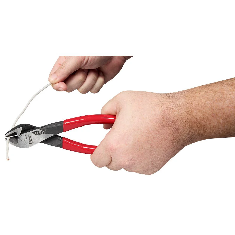 Milwaukee MT508A, 8" Angled Head Diagonal Dipped Grip Cutting Pliers (USA) - Image 9