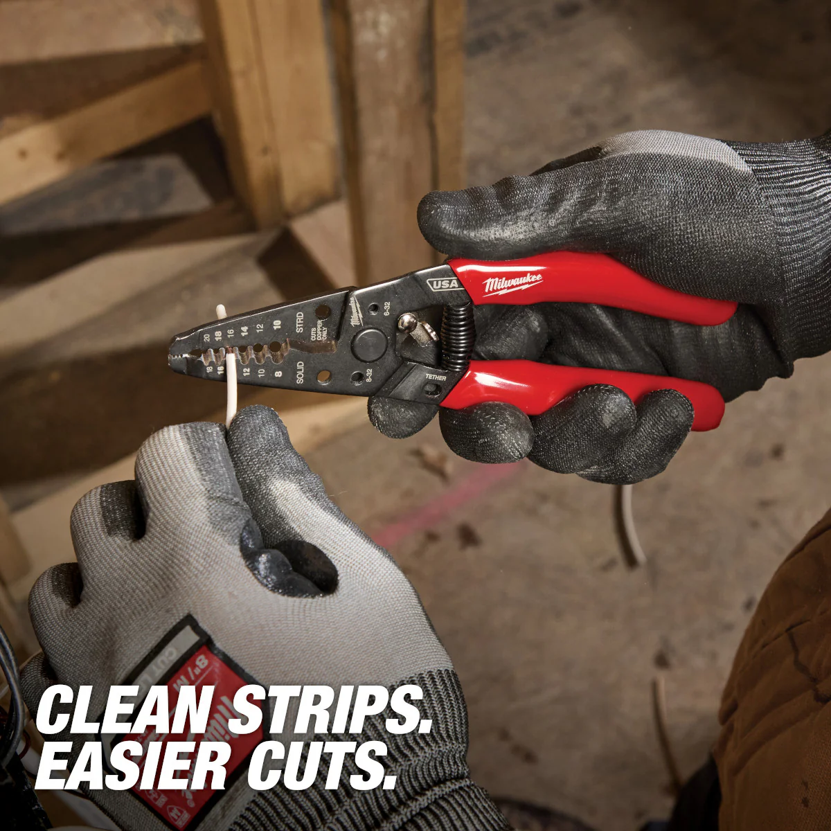 Milwaukee MT702, 8-20 AWG Dipped Grip Wire Stripper & Cutter (USA) - Image 12