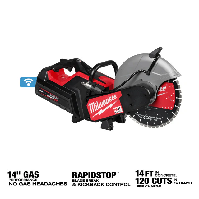Milwaukee MXF315-2XC, MX FUEL 14" Cut-Off Saw w/ RAPIDSTOP Brake 2x 8.0Ah Kit - Image 3