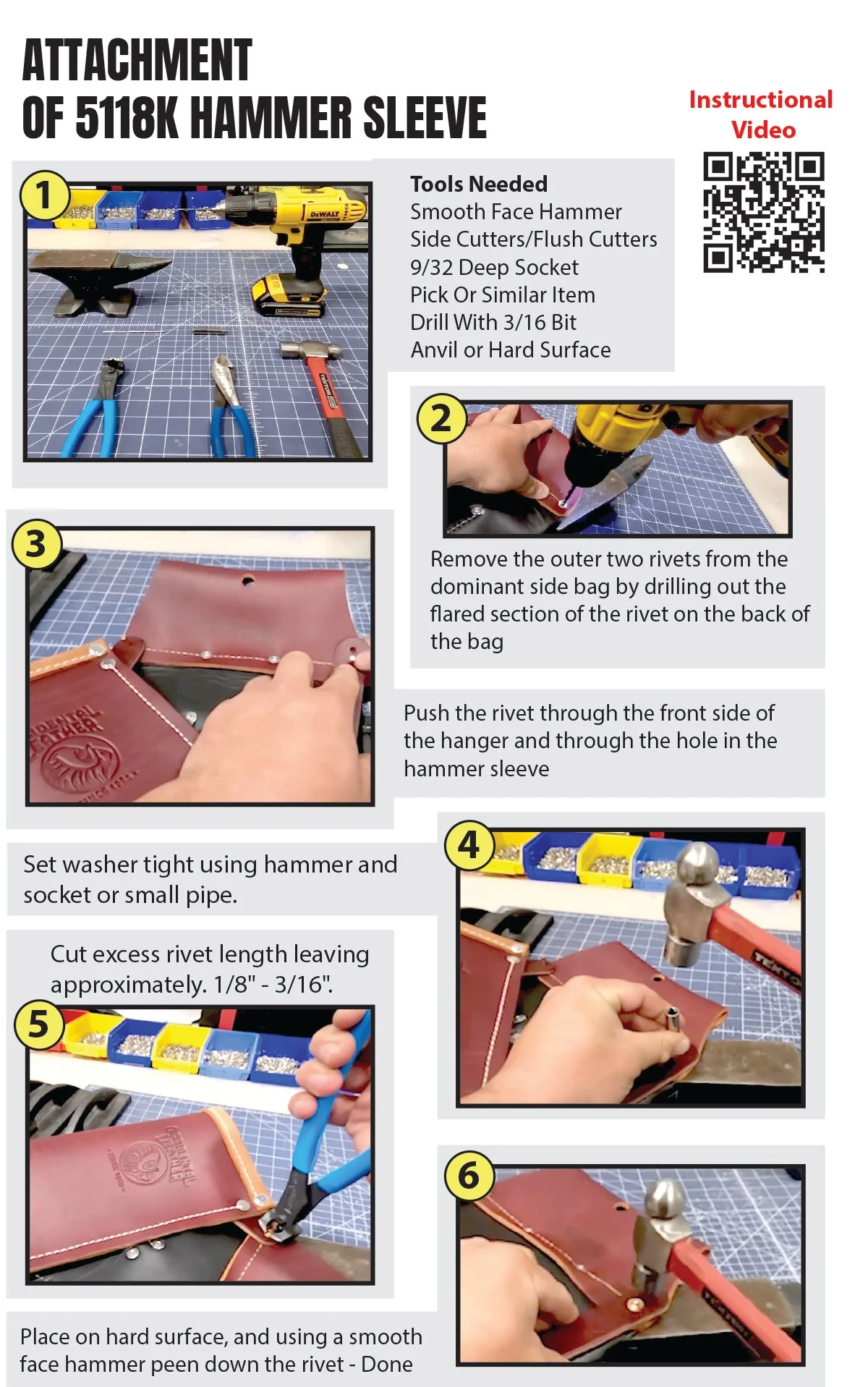Occidental Leather B5118K, Hammer Sleeve Kit - Image 3