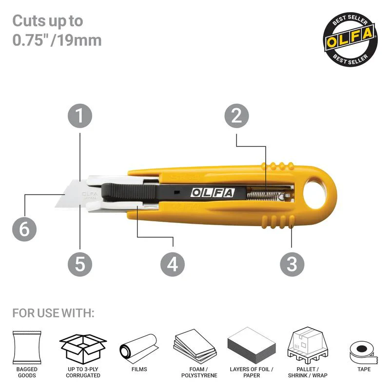OLFA 1088215, Self-Retracting Safety Knife - Image 2