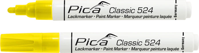 Pica 524/44, Paint-/Industry marker 2-4mm, Round tip, yellow