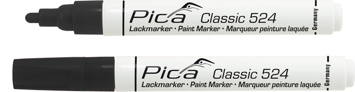 Pica 524/46, Paint-/Industry marker 2-4mm, Round tip, black