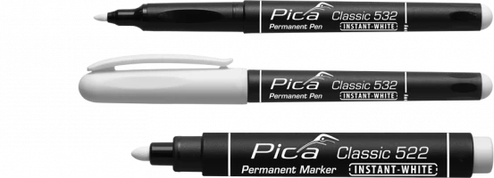 Pica 532/52, Permanent-Pen INSTANT WHITE, 1-2mm