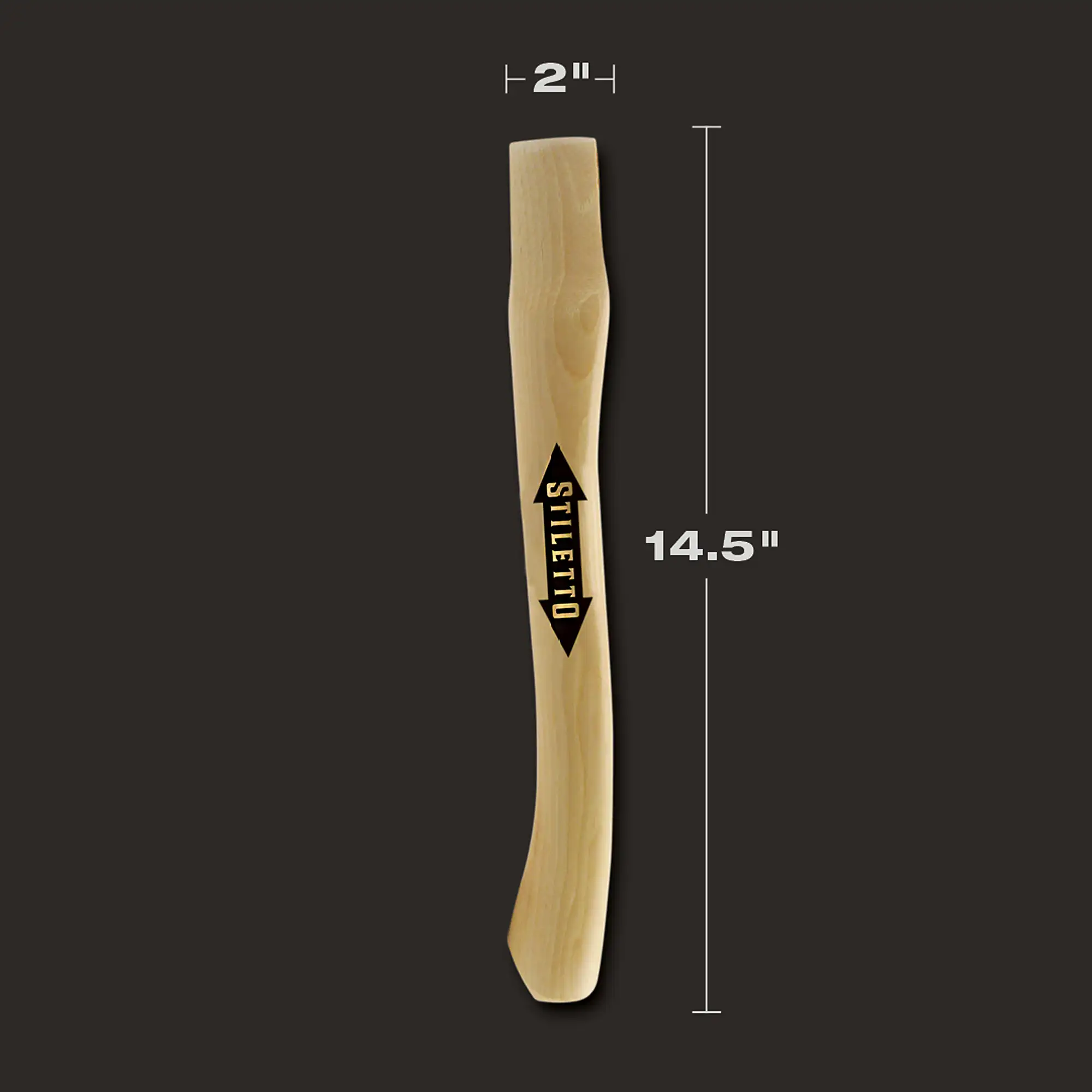 Stiletto STLFH-C, 14.5” Curve Hickory Replacement Handle for 10oz Wedge - Image 3