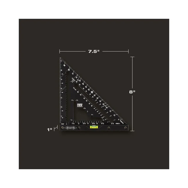 Stiletto STSQ7-L, 7" Carpenter Square with Level - Image 4