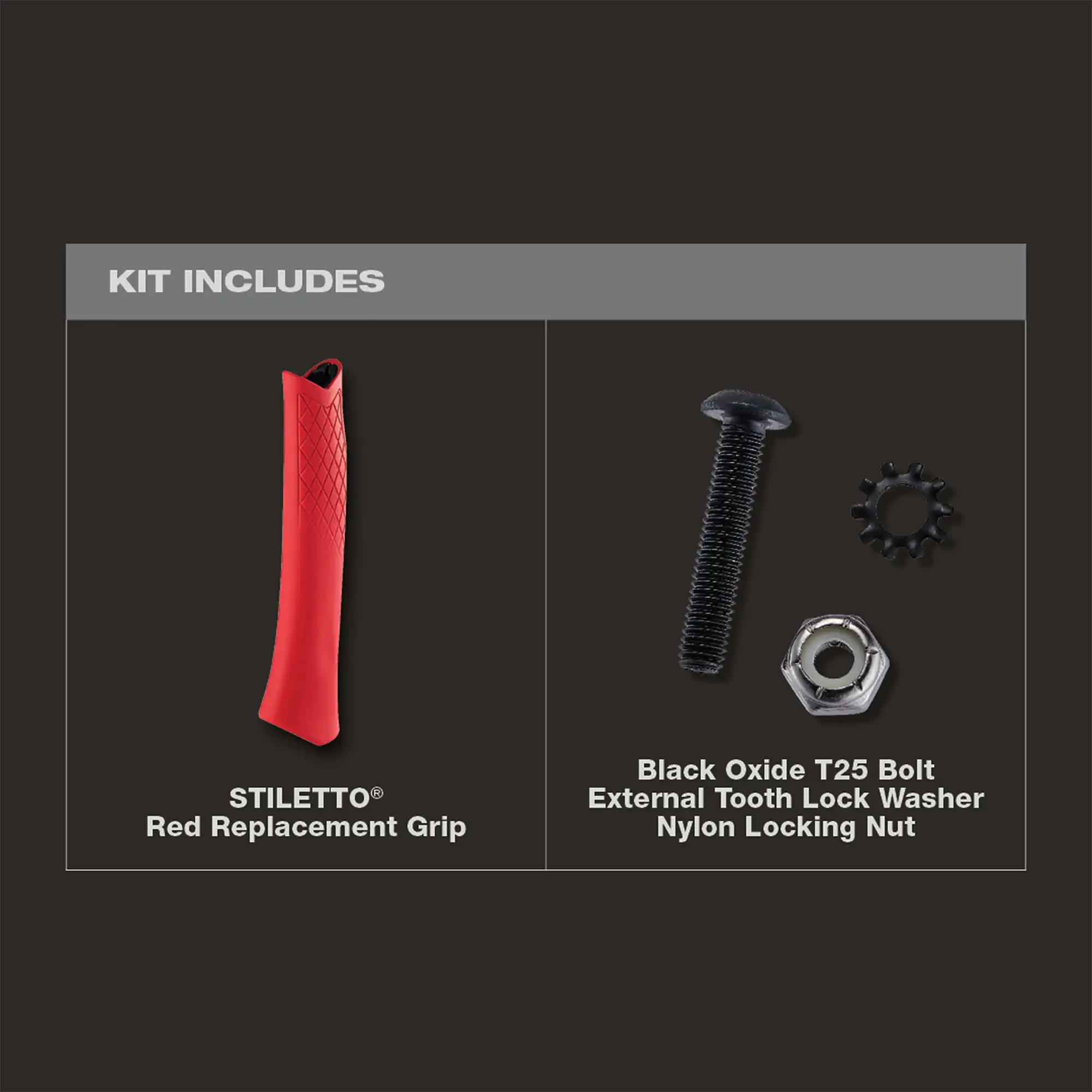 Stiletto TBRG-R, STILETTO® Red Replacement Grip - Image 2