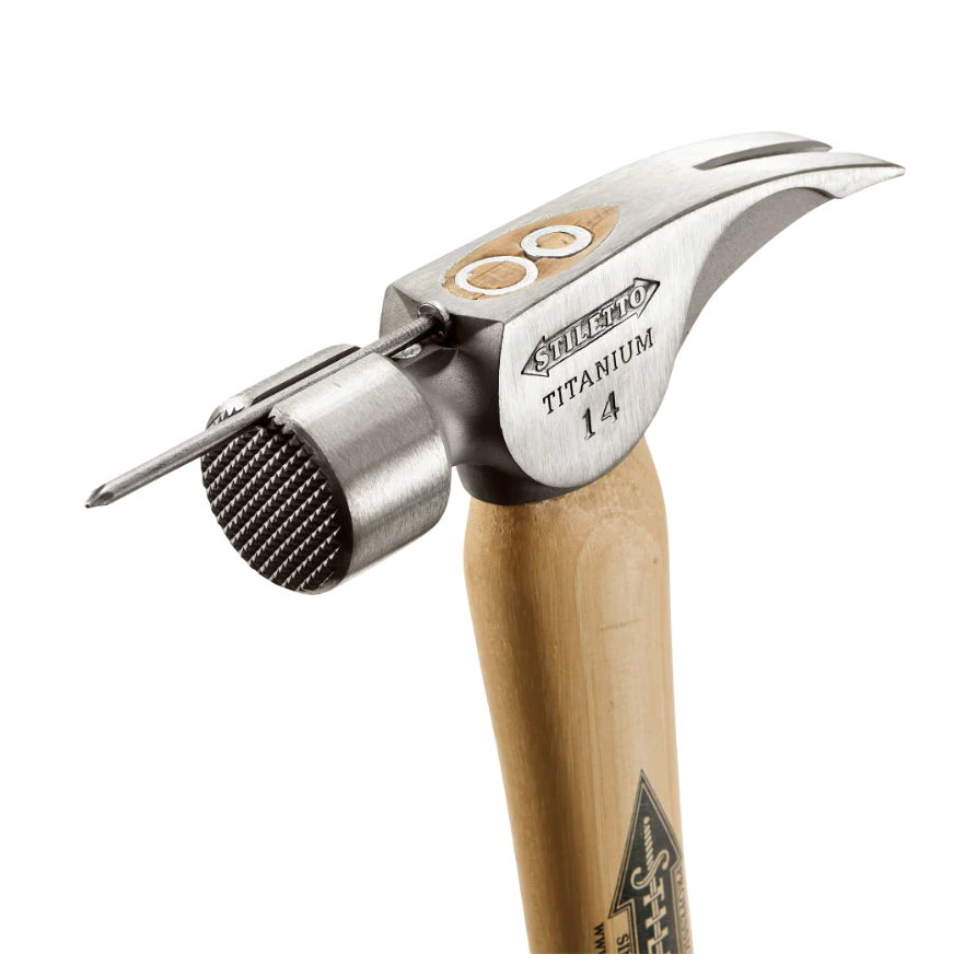 Stiletto TI14MC, 14oz Titanium Milled Face Curved Hickory Handle Hammer - Image 7