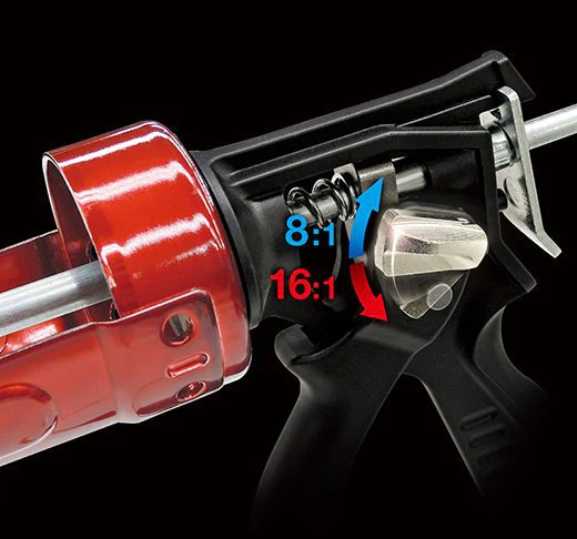 Tajima CNV-900RS, Convoy® RS, ratio switchable high-thrust rotary caulk gun, 30 fl. oz. / 900 ml - Image 5