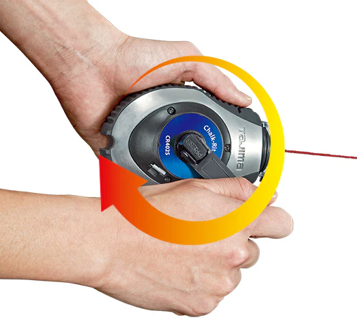 Tajima CR402S, Chalk-Rite® Dura, Ultra-Thin, 0.5mm chalk snap line with Integrated Handle Release - Image 4