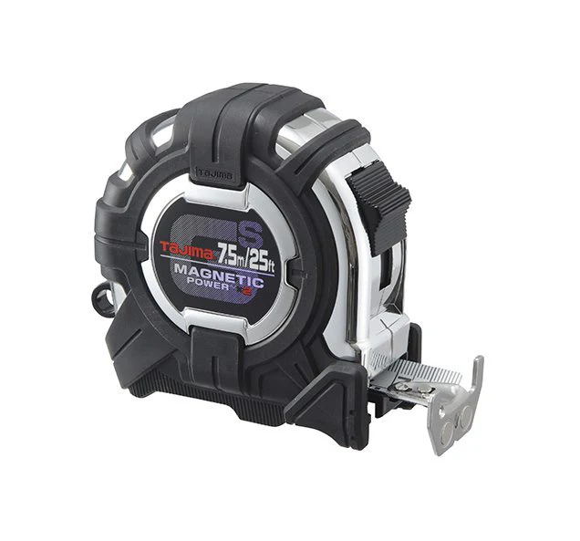 Tajima GS-SC25/7.5MBW, GS-LOCK, 25ft / 7.5m x 1 in strong tape & MAGNETIC POWER X 2, COMPATIBLE CLIP