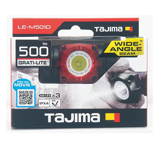 Tajima LE-M501D, GRATI-LITE, wide-angle beam headlamp, 500 lm - Image 3