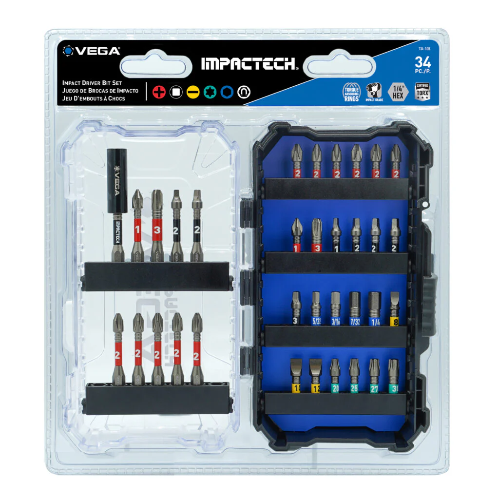 Vega T34-1DB, Impactech Impact Driver Bit Set - 34pc - Image 4