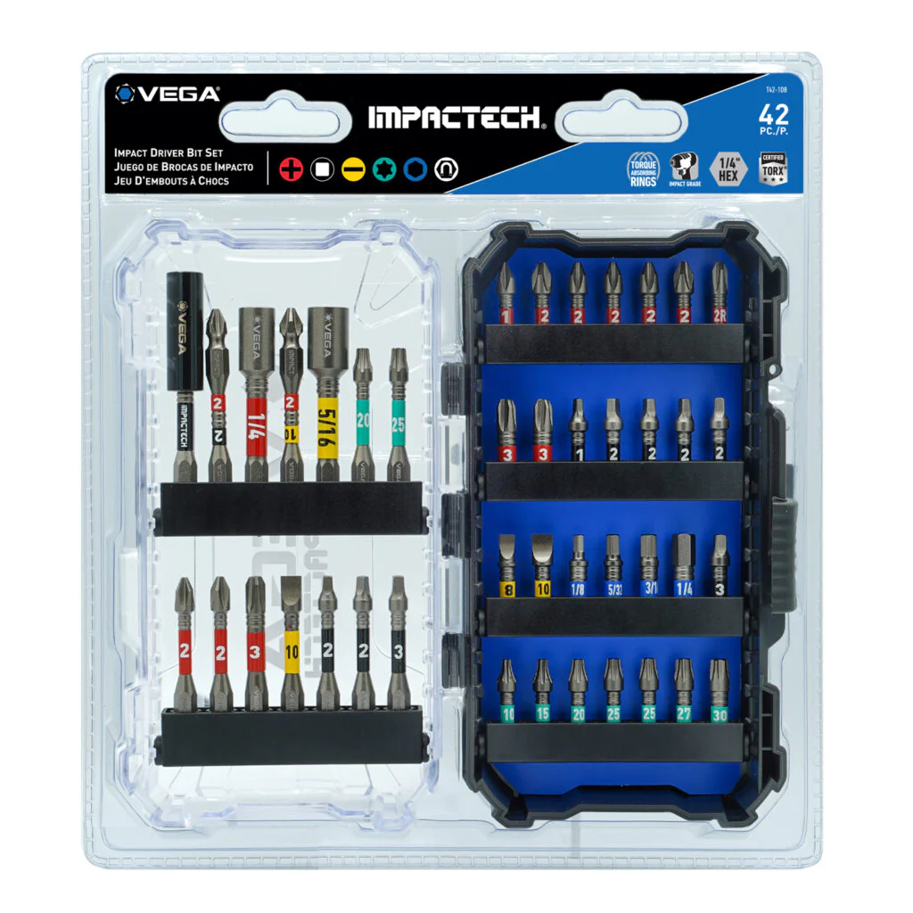 Vega T42-1DB, Impactech Impact Driver Bit Set - 42pc - Image 4