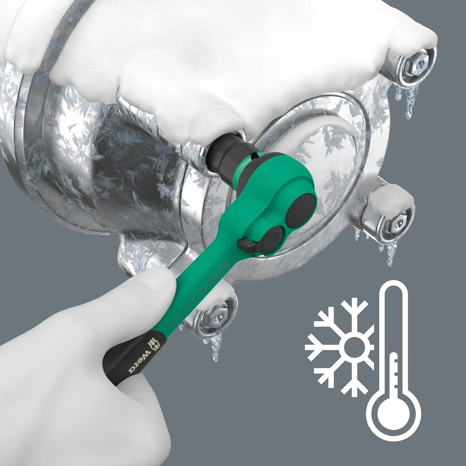 Wera 05005531001, 8100 SB 13 Zyklop Comfort Ratchet set, reversing lever, 3/8" drive, imperial, 11 pieces - Image 2