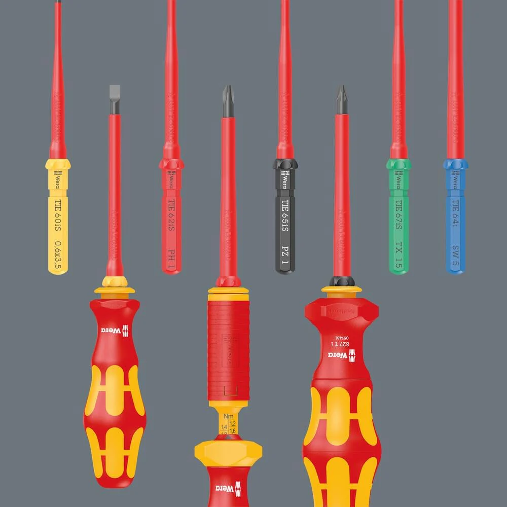 Wera 05006604001, Kraftform Kompakt VDE 7 Imperial Bit-Holding Screwdriver & Blades, 1000 V, 6 Pcs - Image 4