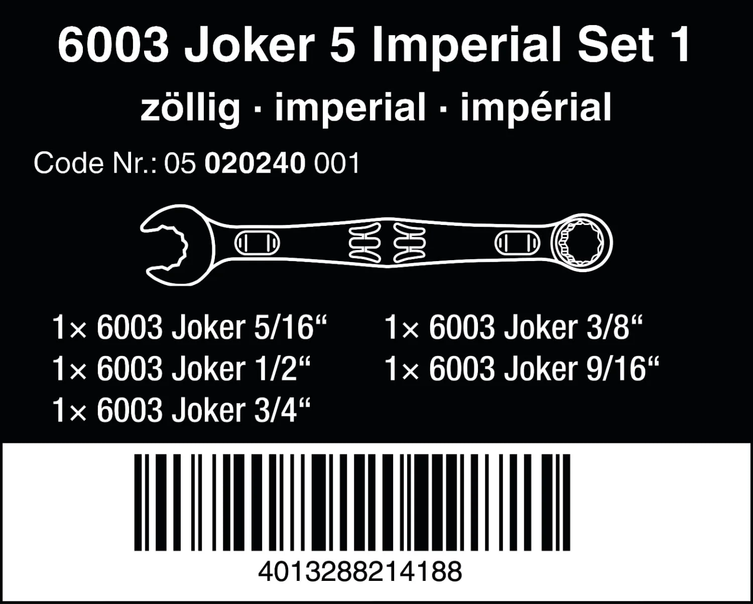 Wera 05020228001, 6003 JOKER 4 SET 1 - Image 2