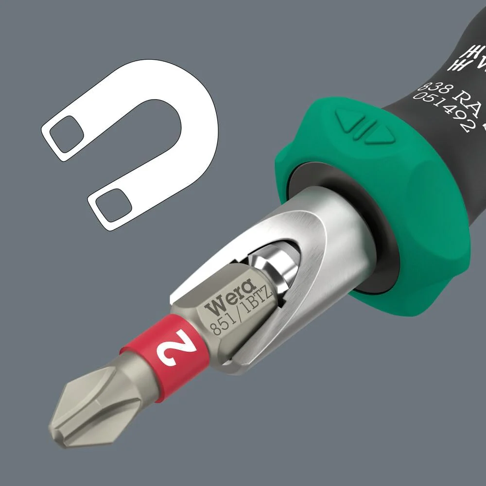 Wera 05051492001, 838 RA S Bitholding screwdriver with ratchet functionality, 1/4", 1/4" x 102 mm - Image 7