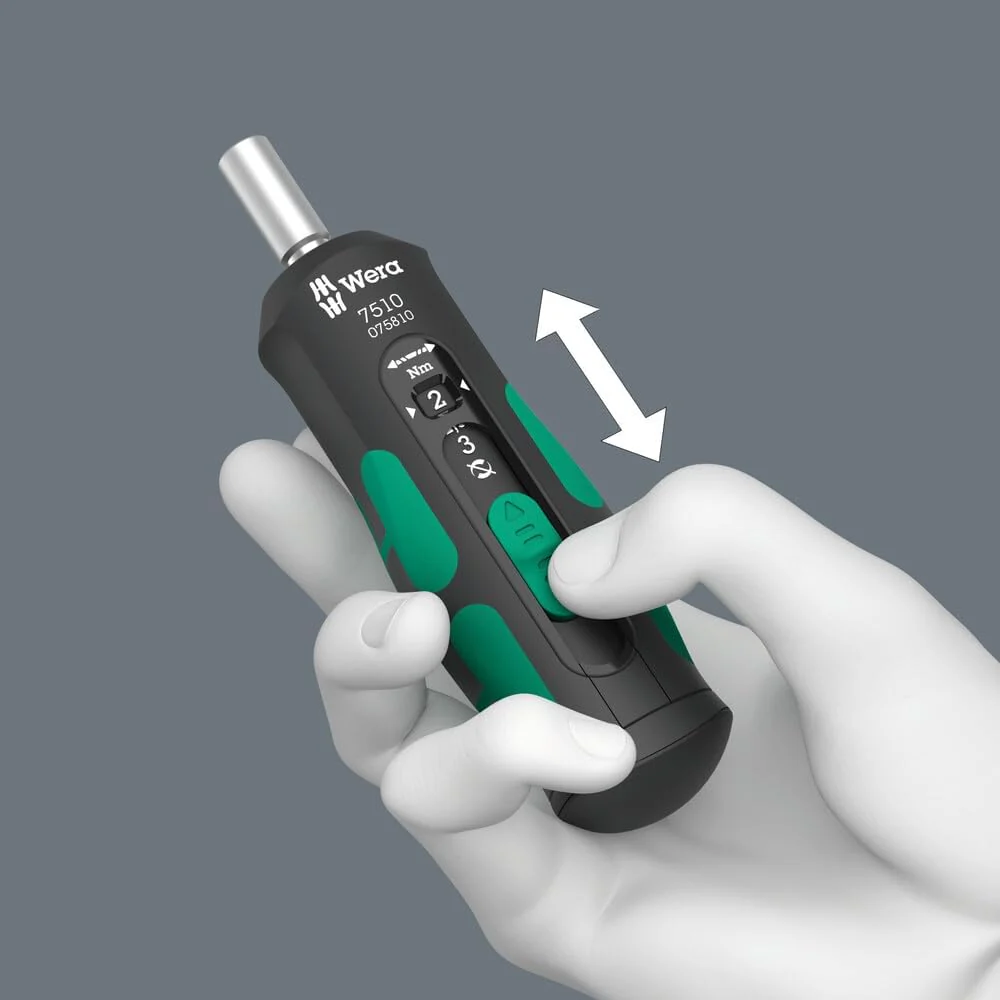 Wera 05075810001, 7510 Kraftform Safe-Torque Speed Torque screwdriver, 1-3 Nm, 1/4" x 1.0 Nm x 1.5 Nm x 2.0 Nm x 2.5 Nm x 3.0 Nm x 147.5 mm - Image 4