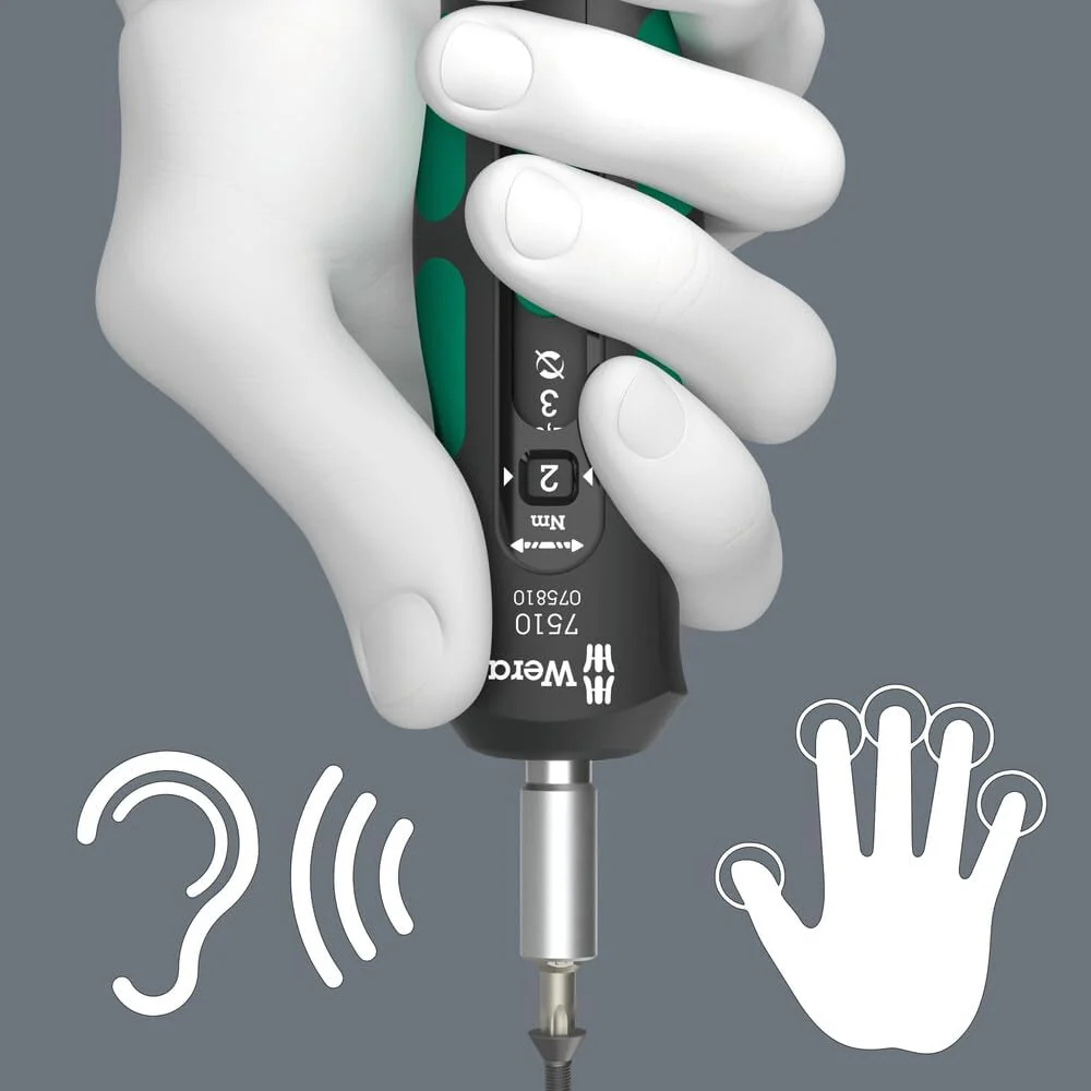 Wera 05075810001, 7510 Kraftform Safe-Torque Speed Torque screwdriver, 1-3 Nm, 1/4" x 1.0 Nm x 1.5 Nm x 2.0 Nm x 2.5 Nm x 3.0 Nm x 147.5 mm - Image 5