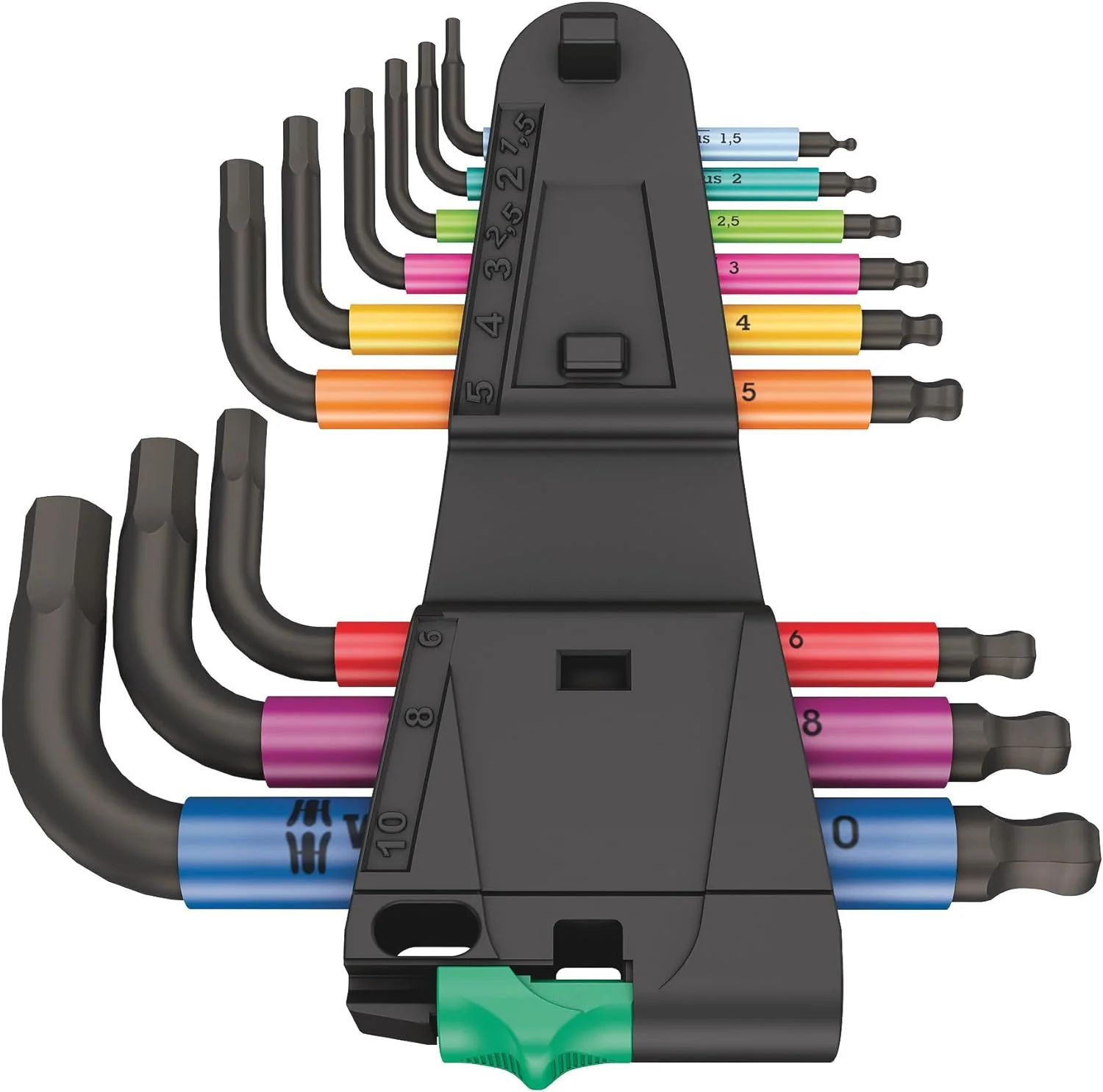 Wera 05133164001, 950/9 Hex-Plus Multicolour 2 L-key set, metric, BlackLaser, 9 pieces - Image 2