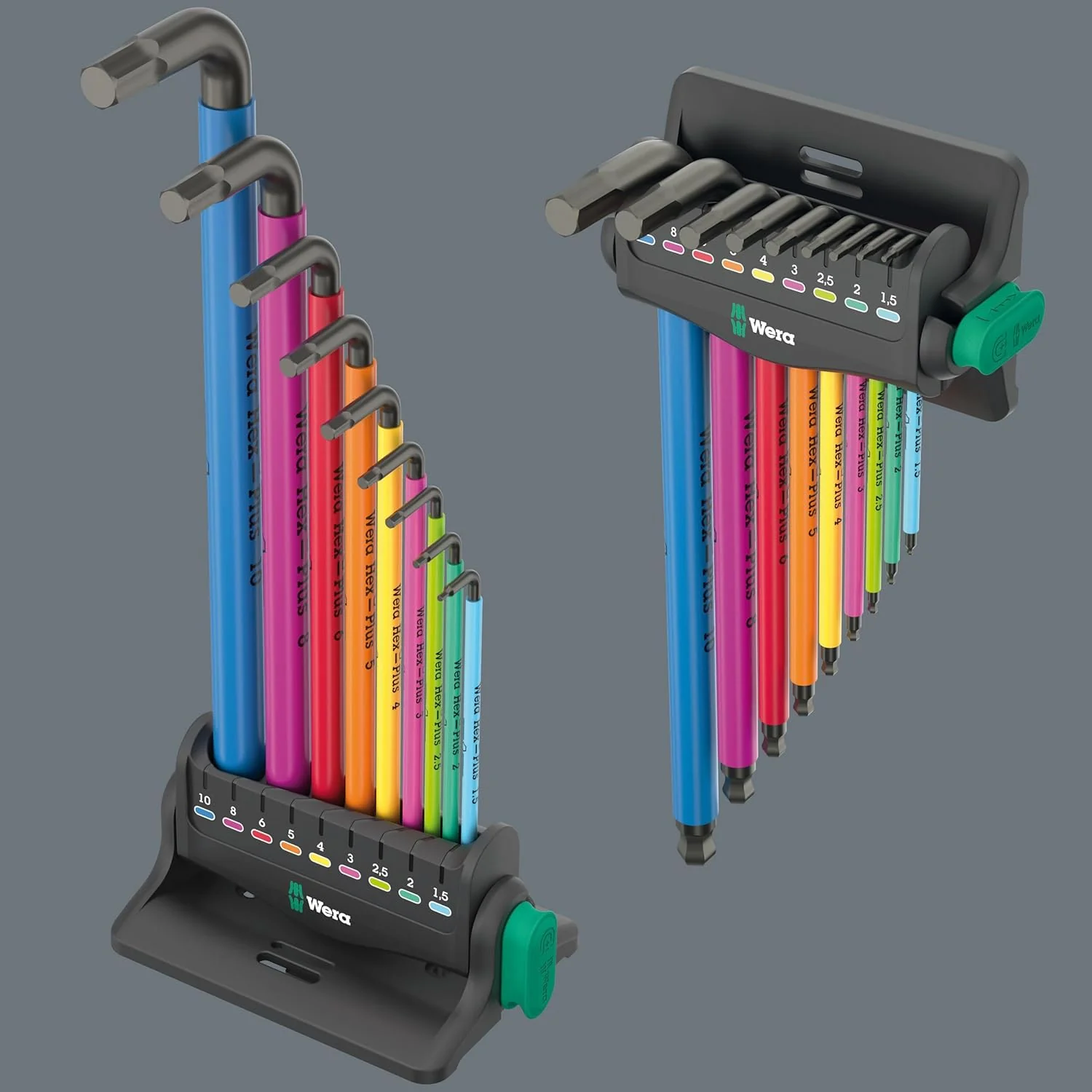 Wera 05133165001, 950/9 Hex-Plus Multicolour 3 L-key set, metric, BlackLaser, 9 pieces - Image 6