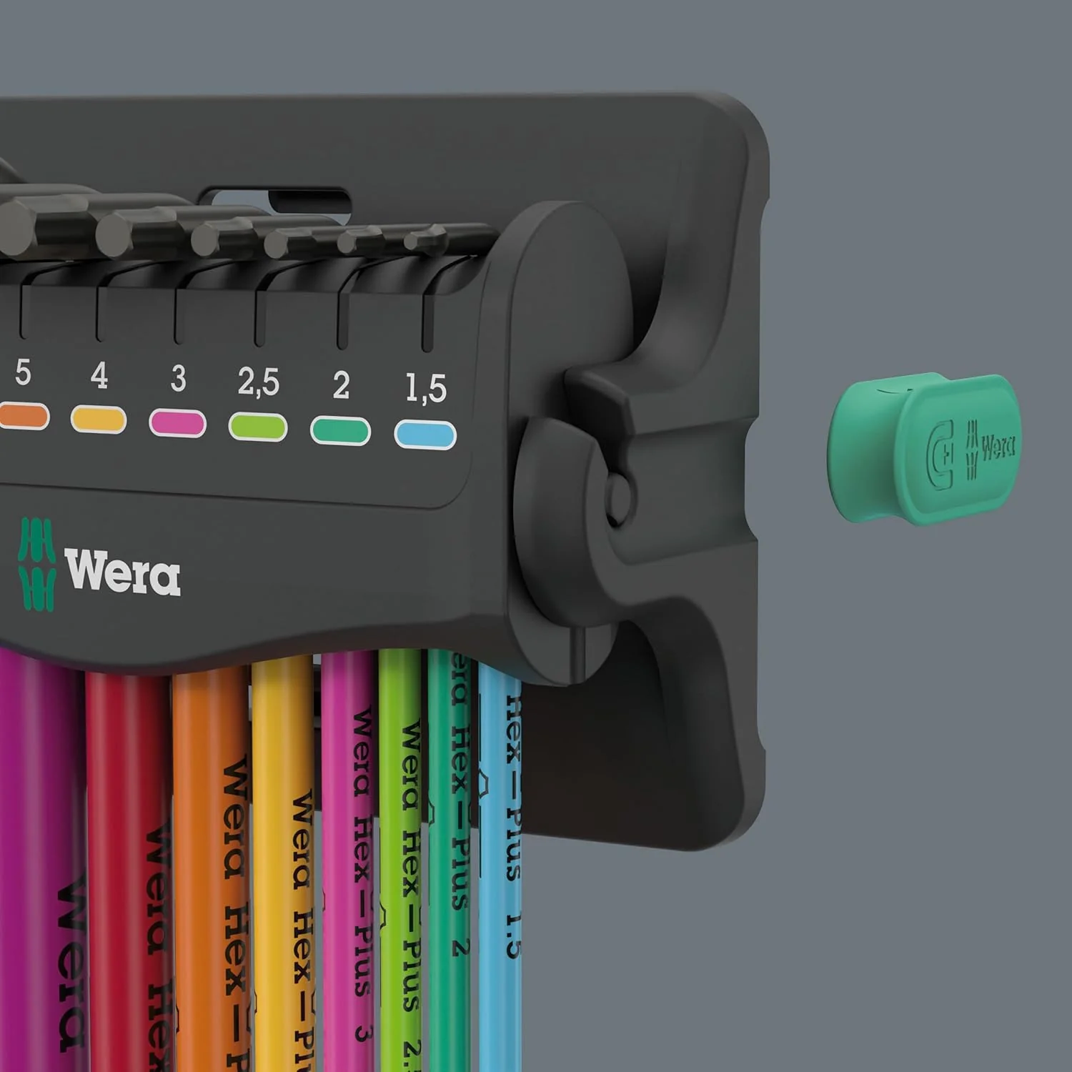 Wera 05133165001, 950/9 Hex-Plus Multicolour 3 L-key set, metric, BlackLaser, 9 pieces - Image 8